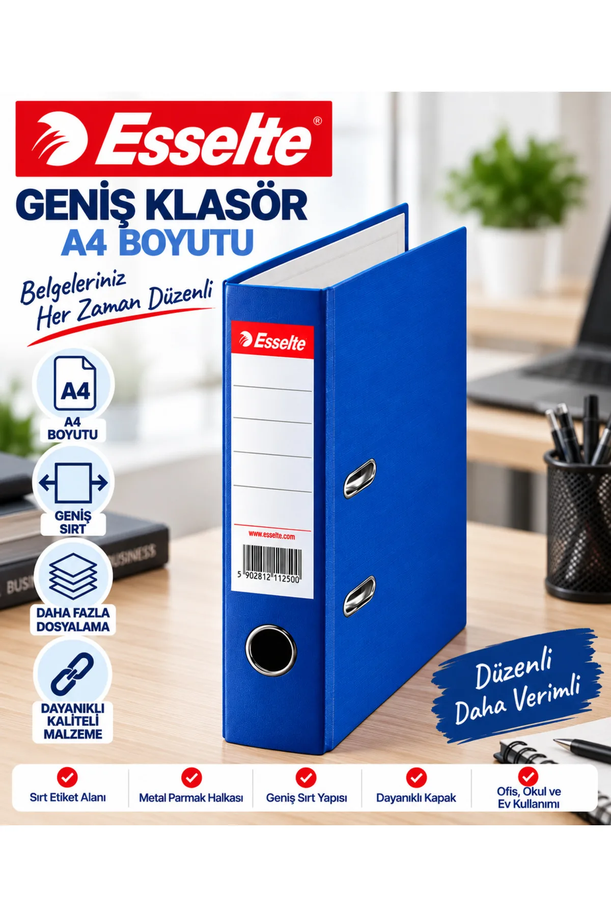 Esselte Geniş Klasör Mavi
