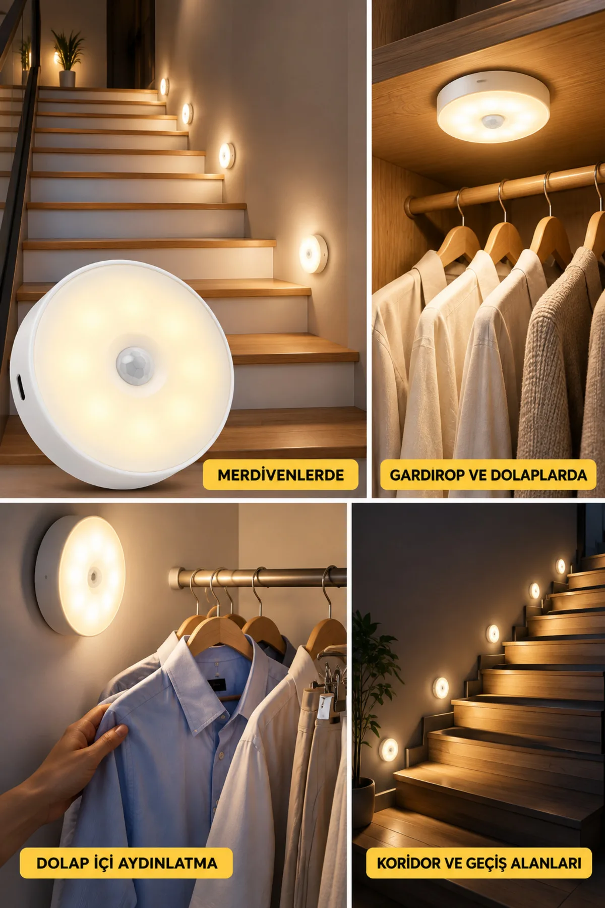 Cata CT-5180 4000K Sensörlü Kablosuz LED Dolap İçi Aydınlatma