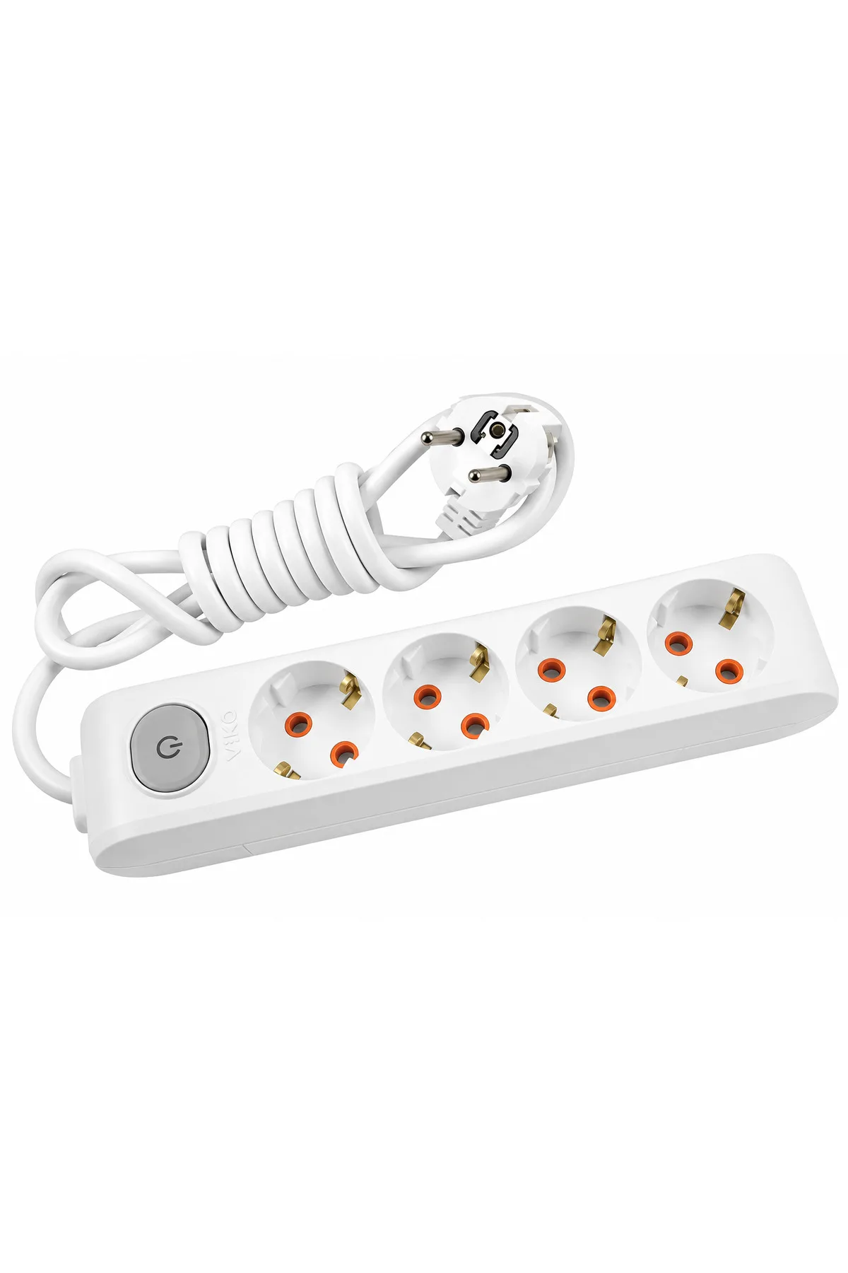 Viko Multi-Let 4'lü Anahtarlı Topraklı Priz 2 Metre Kablolu Beyaz